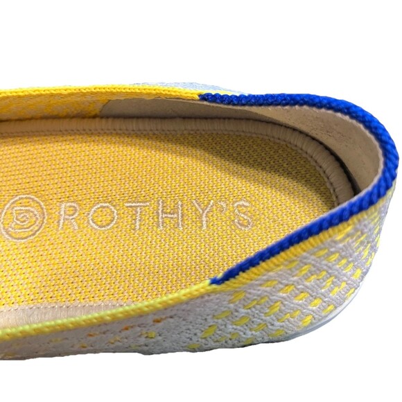 Rothy’s Original Slip On Sneaker Sunshine Honeycomb Yellow Retired Womens Size 7 - Picture 12 of 15